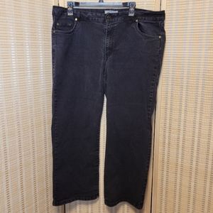 Woman Within Black Straight Leg Jeans